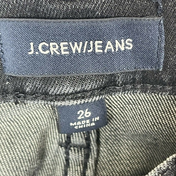J. Crew 9” High Rise Toothpick Jean Charcoal Wash H2651 26 EUC - Picture 5 of 8
